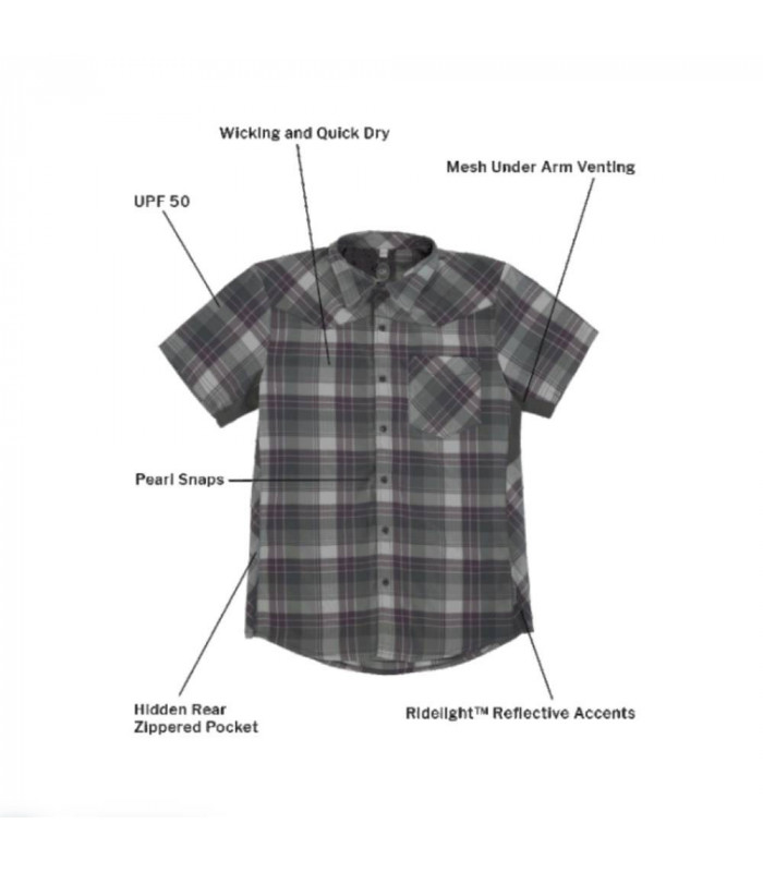 CLUB RIDE NEW WEST SHIRT (NAVY-ORANGE PLAID) | TopFun.com