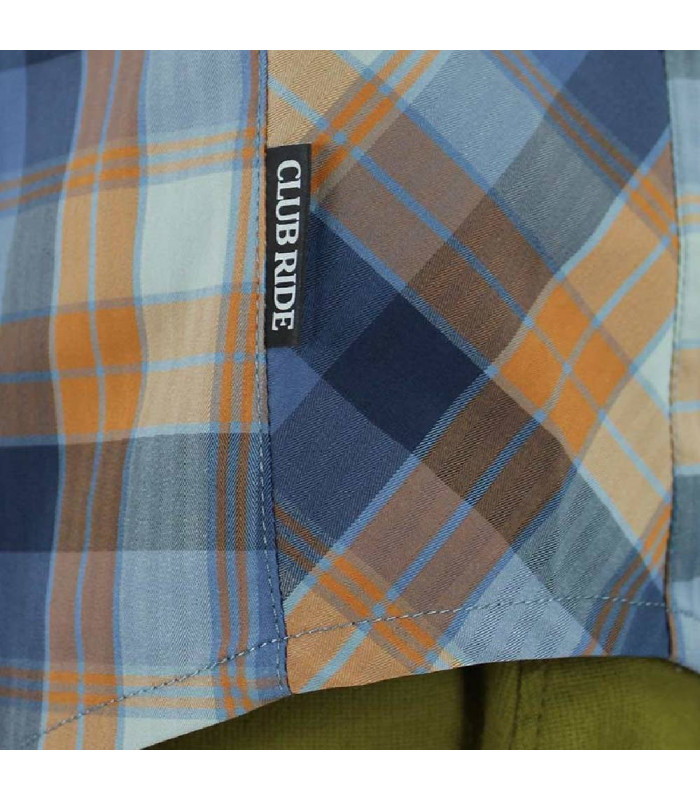 CLUB RIDE NEW WEST SHIRT (NAVY-ORANGE PLAID) | TopFun.com