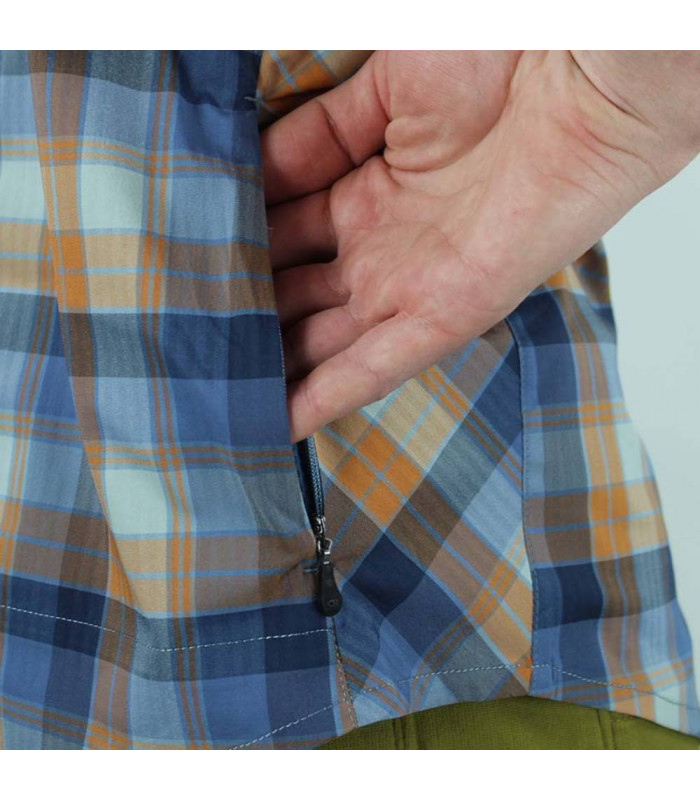 CAMISA CLUB RIDE NEW WEST (NAVY-ORANGE/A CUADROS) | TopFun.com