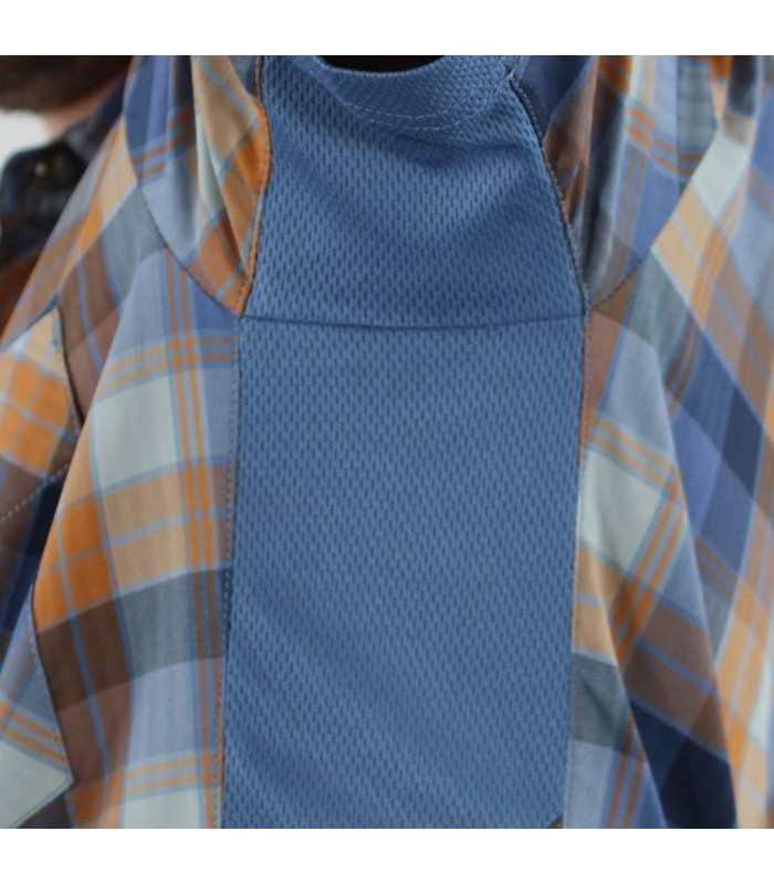 CLUB RIDE NEW WEST SHIRT (NAVY-ORANGE PLAID) | TopFun.com