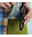 CLUB RIDE NEW WEST SHIRT (NAVY-ORANGE PLAID) | TopFun.com