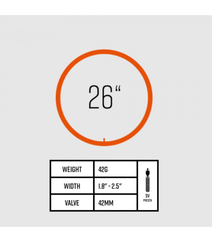 TUBOLITO S-TUBO MTB TUBE (26" X 1,8"-2,5") | TopFun.com