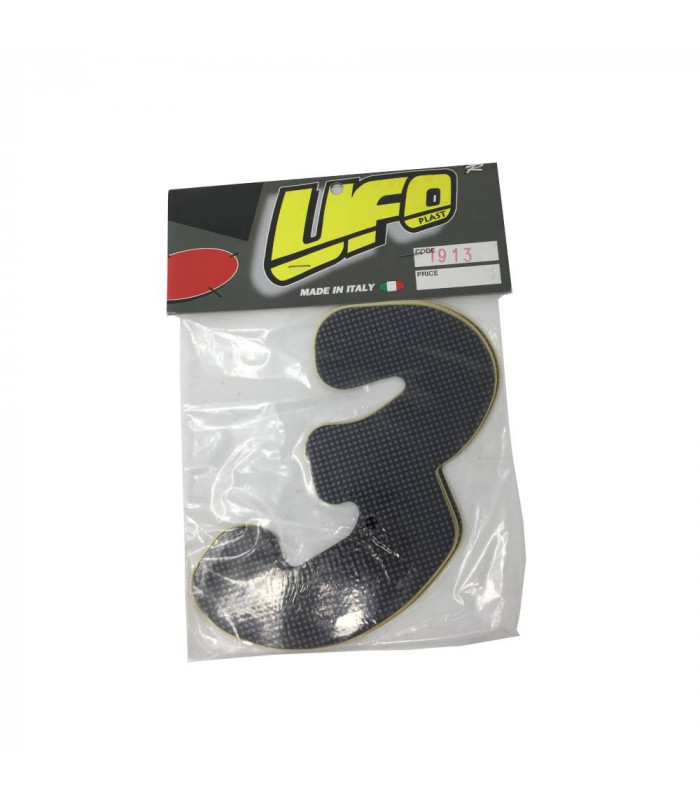 NÚMEROS ADHESIVOS UFO (LOOK CARBONO)