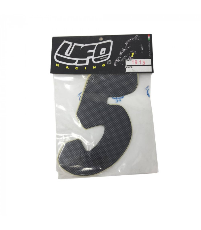 NÚMEROS ADHESIVOS UFO (LOOK CARBONO)