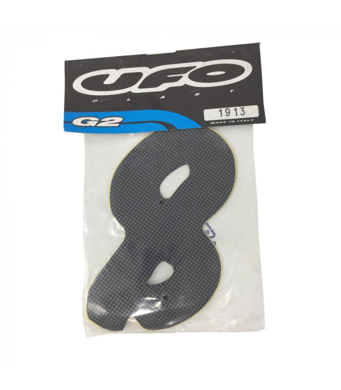 NÚMEROS ADHESIVOS UFO (LOOK CARBONO)