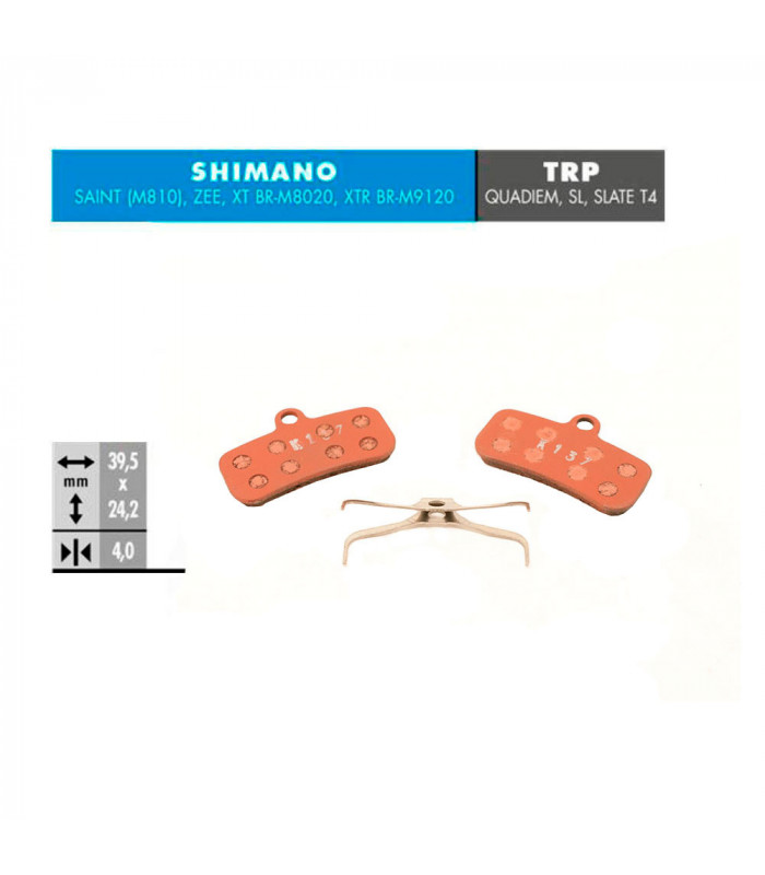 PASTILLAS FRENO TFHPC EBIKE PARA SHIMANO SAINT BR-M810, ZEE, XTR 2019 (4P.) | TopFun.com
