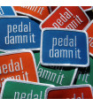 PARCHE NINER PEDAL DAMN IT (AZUL)