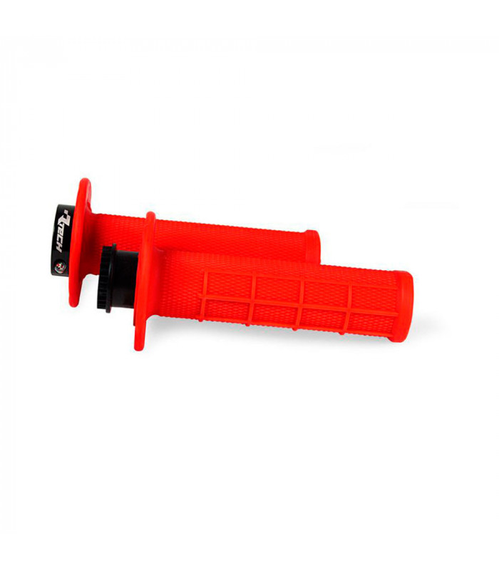 RTECH R20 LOCK-ON HALF WAFFLE GRIPS (NEON RED) | TopFun.com