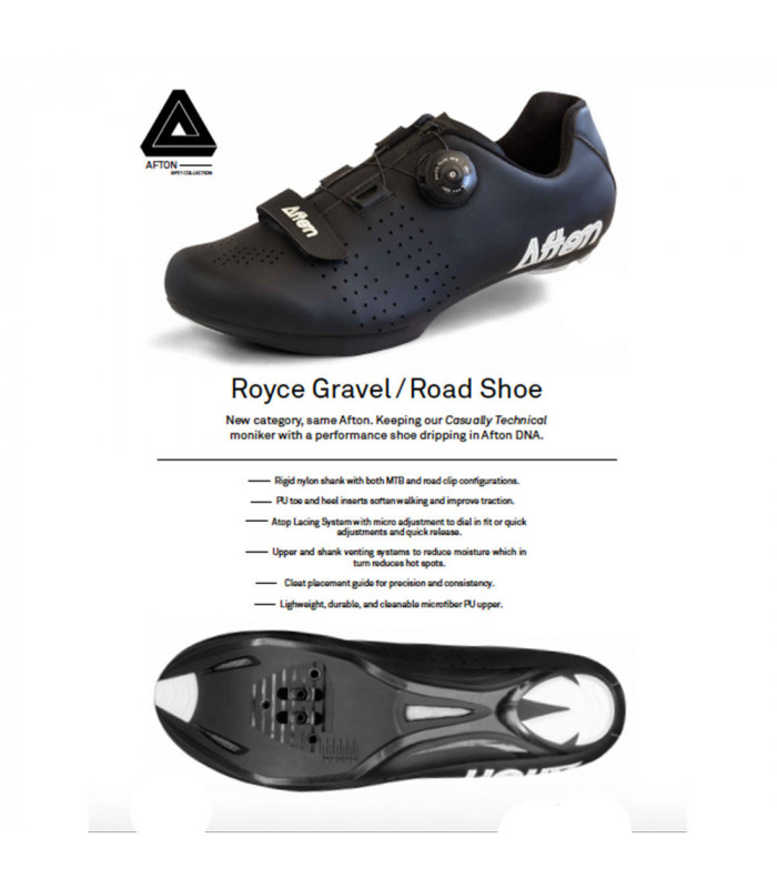 ZAPATILLAS CARRETERA/GRAVEL AFTON ROYCE (NEGRO/BLANCO) | TopFun.com