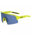 BOLLE C-SHIFTER ACID YELLOW MATTE SUNGLASSES (BROWN BLUE LENS)