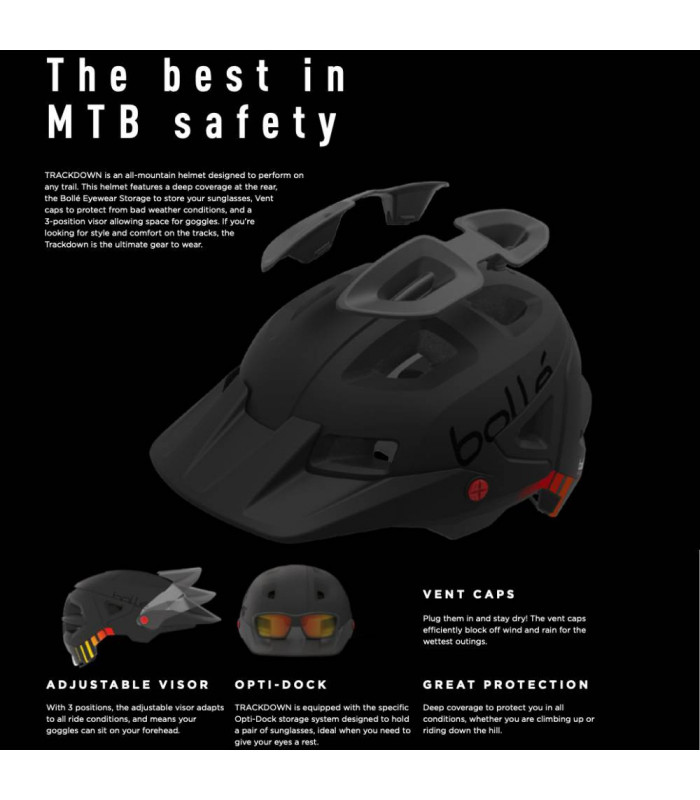 BOLLE TRACKDOWN MIPS HELMET (BLACK/CAMO MATTE)