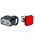 JUEGO LUCES KNOG BLINDER ROAD 600 + MINI SQUARE TRASERA