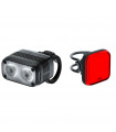 JUEGO LUCES KNOG BLINDER ROAD 600 + MINI SQUARE TRASERA
