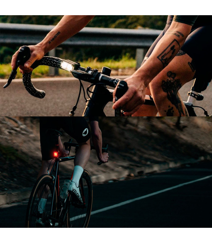 KNOG BLINDER ROAD 600 + MINI SQUARE REAR LIGHTS SET