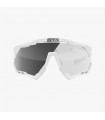 SCICON AEROSHADE XL WHITE GLOSS SUNGLASSES (PHOTOCHROMIC SILVER MIRROR LENS)