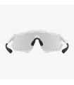 SCICON AEROSHADE XL WHITE GLOSS SUNGLASSES (PHOTOCHROMIC SILVER MIRROR LENS)