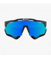 SCICON AEROSHADE XL CARBON MATT SUNGLASSES (MULTIMIRROR BLUE LENSES)