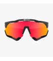 SCICON AEROSHADE XL CARBON MATT SUNGLASSES (MULTIMIRROR RED LENS)