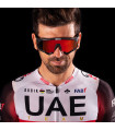 SCICON AEROSHADE XL CARBON MATT SUNGLASSES (MULTIMIRROR RED LENS)