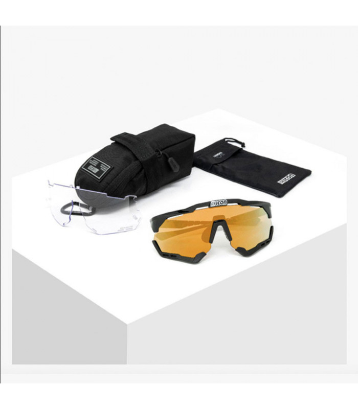GAFAS SCICON AEROSHADE XL CARBON MATT (LENTE MULTIESPEJO BRONCE)