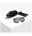 SCICON AEROSHADE XL CARBON MATT SUNGLASSES (MULTIMIRROR SILVER LENS)