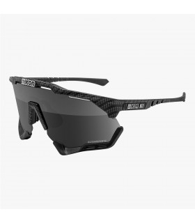 SCICON AEROSHADE XL CARBON MATT SUNGLASSES (MULTIMIRROR SILVER LENS)