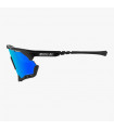 SCICON AEROSHADE XL BLACK GLOSS SUNGLASSES (MULTIMIRROR BLUE LENS)