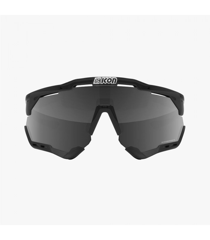 GAFAS SCICON AEROSHADE XL NEGRO BRILLANTE (LENTE MULTIESPEJO PLATA)