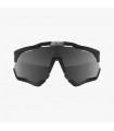 SCICON AEROSHADE XL BLACK GLOSS SUNGLASSES (MULTIMIRROR SILVER LENS)