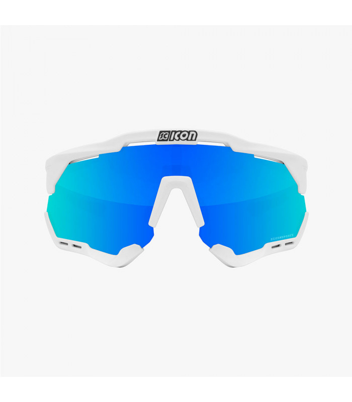 GAFAS SCICON AEROSHADE XL BLANCO BRILLANTE (LENTE MULTIESPEJO AZUL)