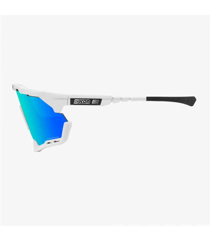 GAFAS SCICON AEROSHADE XL BLANCO BRILLANTE (LENTE MULTIESPEJO AZUL)