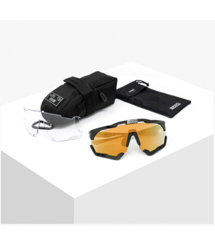 GAFAS SCICON AEROSHADE XL NEGRO BRILLANTE (LENTE MULTIESPEJO BRONCE)