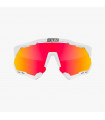 SCICON AEROSHADE XL WHITE GLOSS SUNGLASSES (MULTIMIRROR RED LENS)