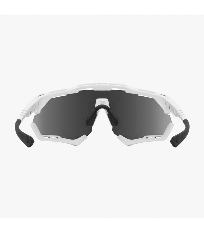 SCICON AEROSHADE XL WHITE GLOSS SUNGLASSES (MULTIMIRROR RED LENS)