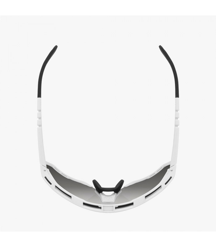 SCICON AEROSHADE XL WHITE GLOSS SUNGLASSES (MULTIMIRROR RED LENS)