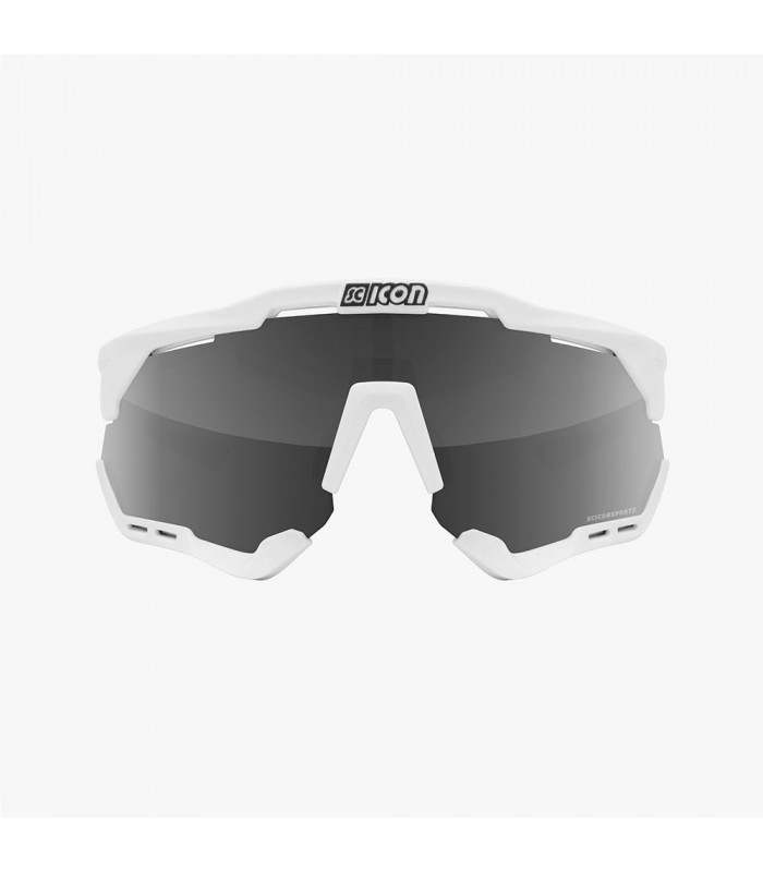 GAFAS SCICON AEROSHADE XL BLANCO BRILLANTE (LENTE MULTIESPEJO PLATA)