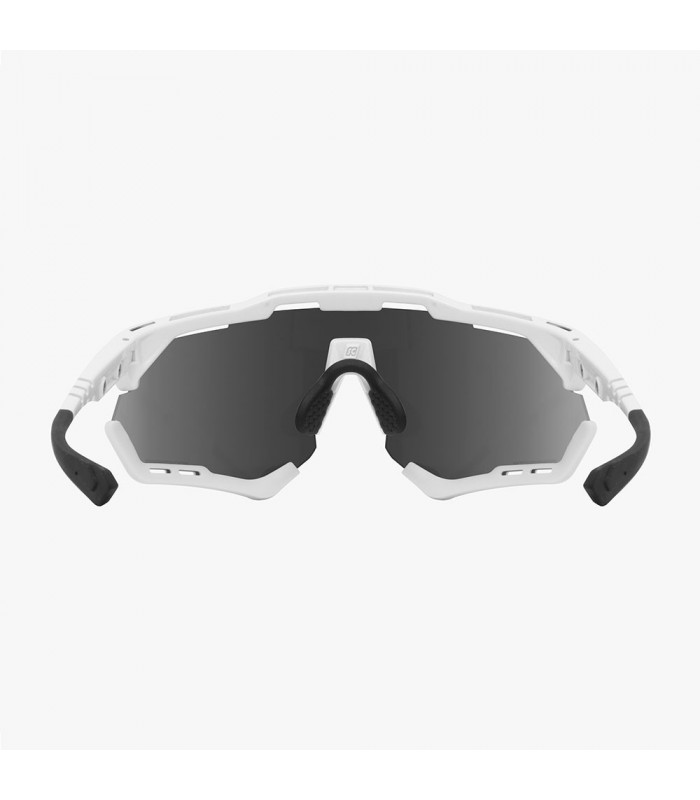 SCICON AEROSHADE XL WHITE GLOSS SUNGLASSES (MULTIMIRROR SILVER LENS)