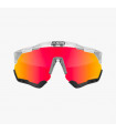 SCICON AEROSHADE XL CRYSTAL GLOSS SUNGLASSES (MULTIMIRROR RED LENS)