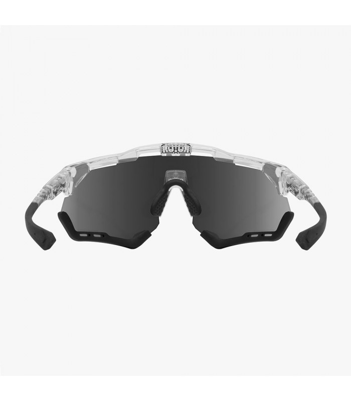 SCICON AEROSHADE XL CRYSTAL GLOSS SUNGLASSES (MULTIMIRROR RED LENS)