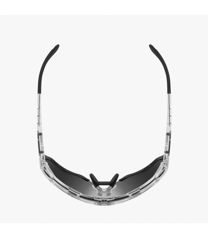 SCICON AEROSHADE XL CRYSTAL GLOSS SUNGLASSES (MULTIMIRROR RED LENS)