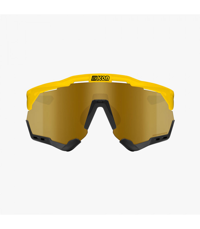 GAFAS SCICON AEROSHADE XL AMARILLO BRILLANTE (LENTE MULTIESPEJO BRONCE)