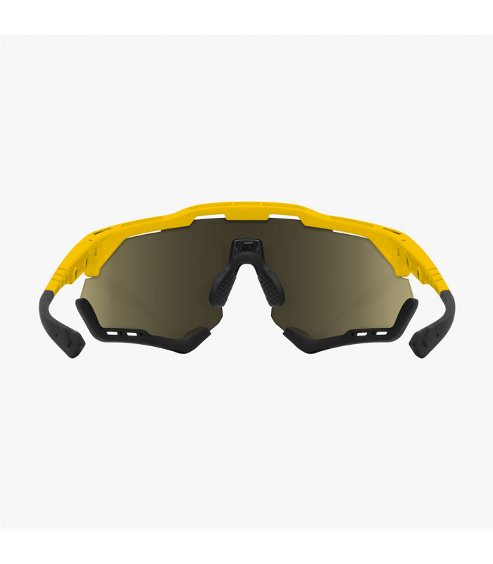 SCICON AEROSHADE XL YELLOW GLOSS SUNGLASSES (MULTIMIRROR BRONZE LENS)