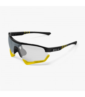 SCICON AEROTECH BLACK GLOSS SUNGLASSES (PHOTOCHROMIC SILVER LENS)