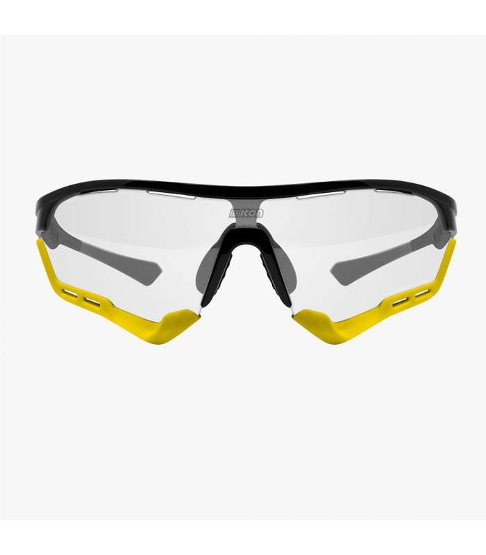 SCICON AEROTECH BLACK GLOSS SUNGLASSES (PHOTOCHROMIC SILVER LENS)