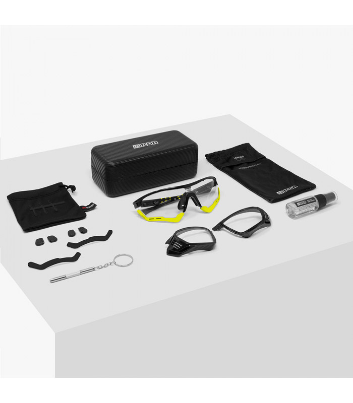 SCICON AEROTECH BLACK GLOSS SUNGLASSES (PHOTOCHROMIC SILVER LENS)