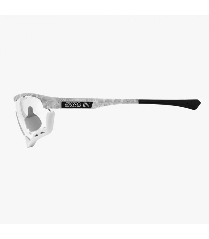 SCICON AEROTECH FROZEN WHITE SUNGLASSES (PHOTOCHROMIC BLUE LENS)