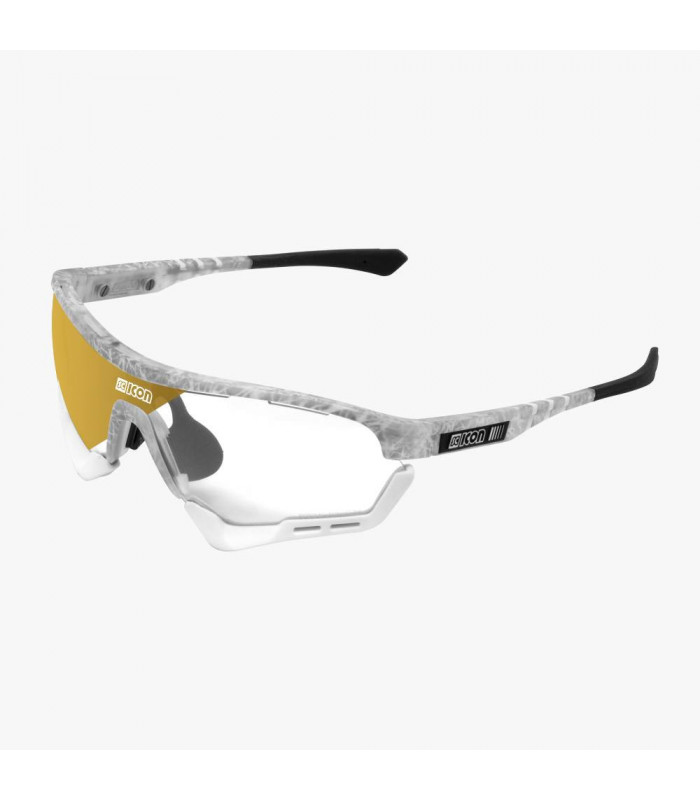 SCICON AEROTECH FROZEN WHITE SUNGLASSES (PHOTOCHROMIC RED LENS)