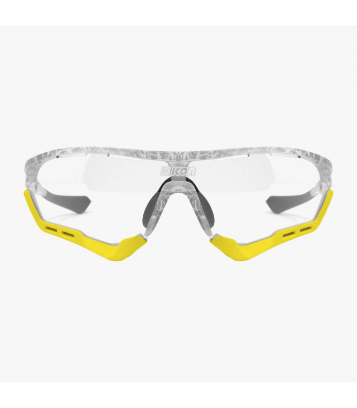 SCICON AEROTECH FROZEN WHITE SUNGLASSES (PHOTOCHROMIC SILVER MIRROR LENS)