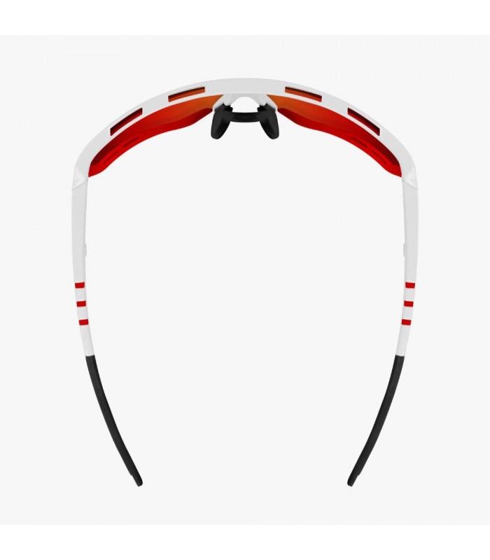 SCICON AEROTECH XL WHITE GLOSS SUNGLASSES (PHOTOCHROMIC RED LENS)