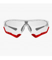 SCICON AEROTECH XL WHITE GLOSS SUNGLASSES (PHOTOCHROMIC RED LENS)